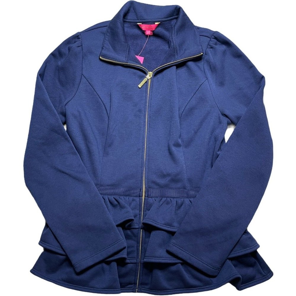 Lilly Pulitzer sz M NWT Azela Jacket True Navy Blue Women’s!!